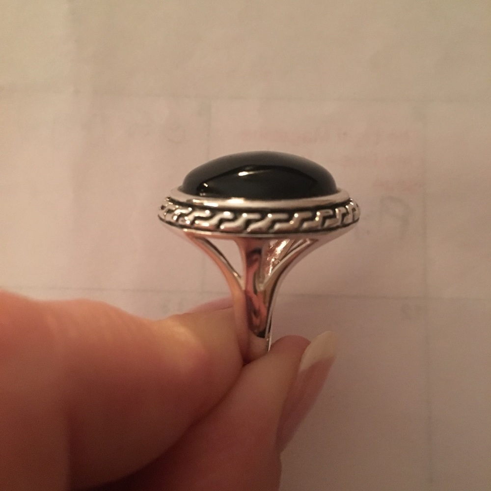Sterling Silver Black Onyx Ring - Picture 3 of 5